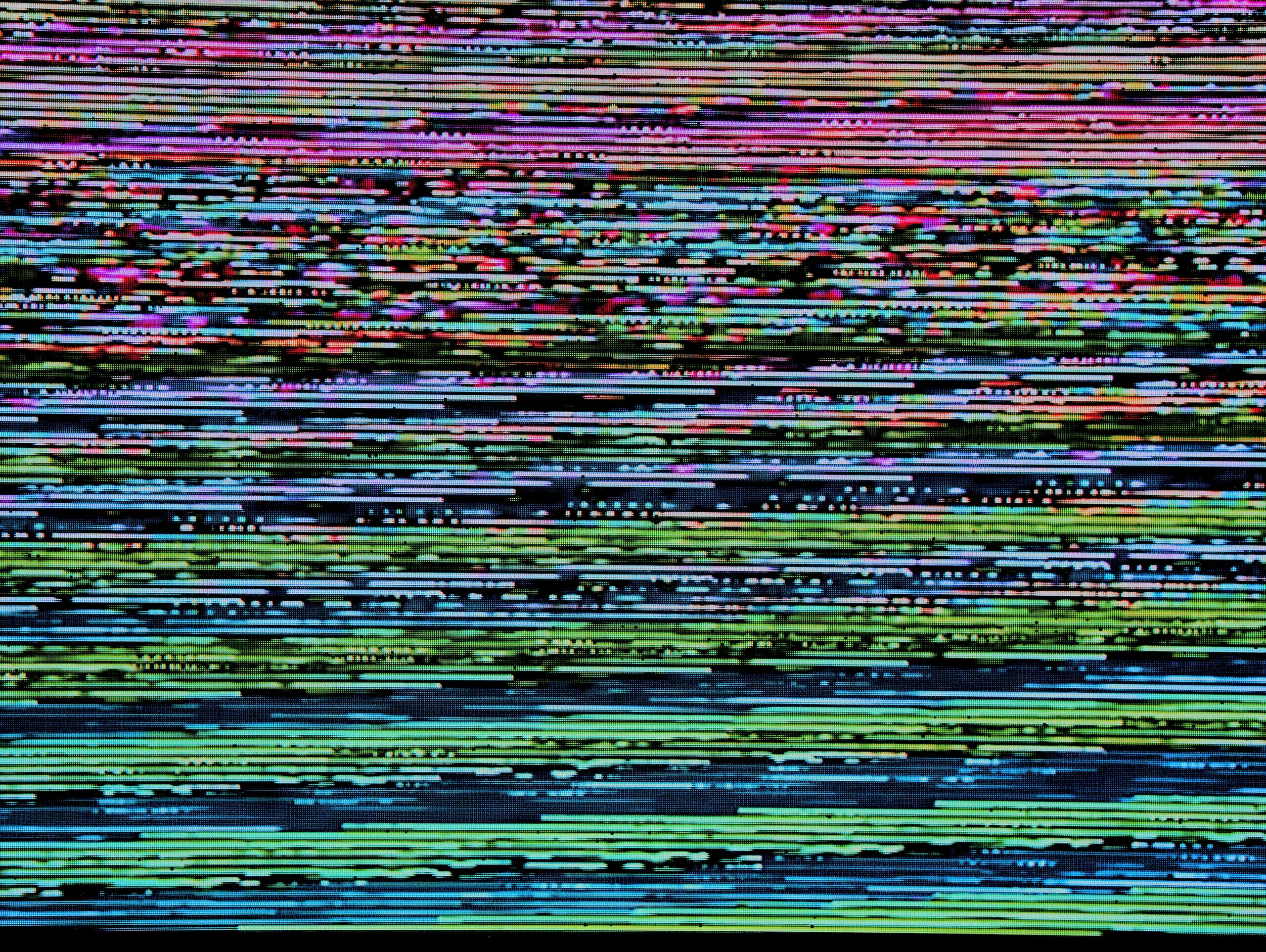 A glitch on the screen which is an example of science fiction censorship.